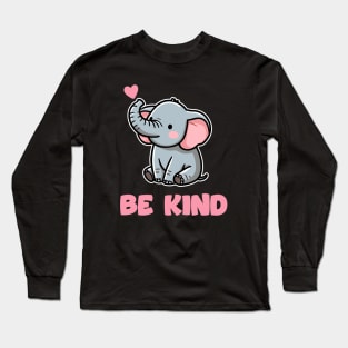 cute kawaii elephant Long Sleeve T-Shirt